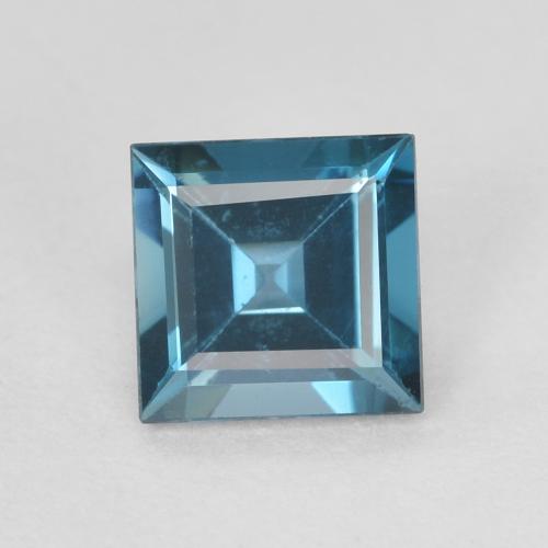 0.70ct Naturale Blu London Topazio, Quadrato, VVS