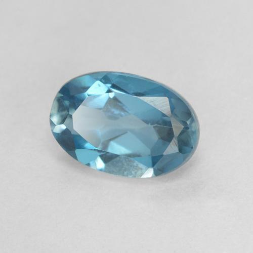 Topazio Blu London naturale da 0.64 ct, Ovale, VVS