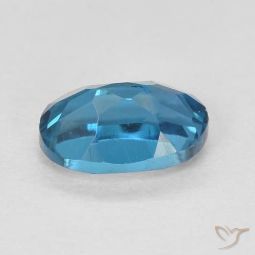 Topazio Blu London naturale da 0.62 ct, Ovale, VVS