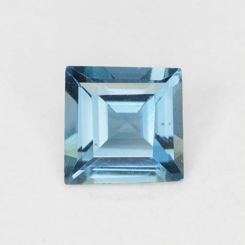 0.59ct Naturale Blu London Topazio, Quadrato, VVS-VS