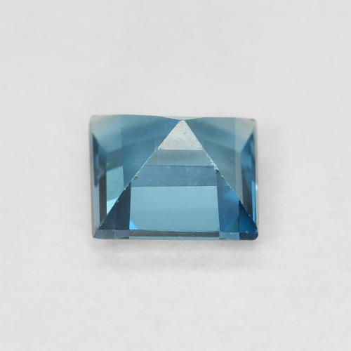 Topazio Blu London naturale da 0.59 ct, Quadrato, VVS-VS