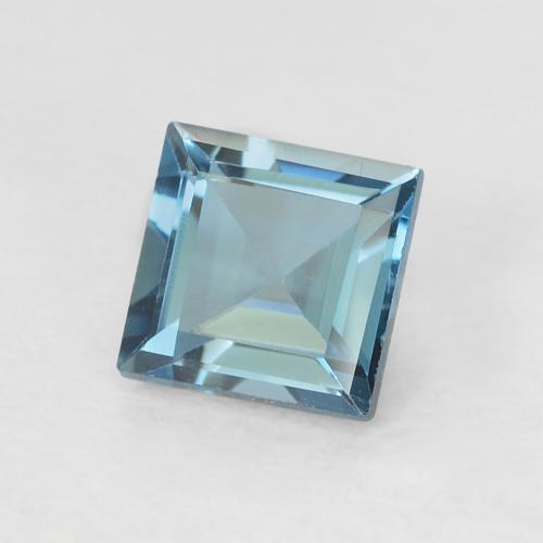 Topazio Blu London naturale da 0.76 ct, Quadrato, VVS-VS