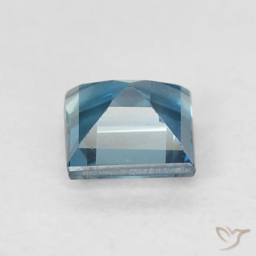 Topazio Blu London naturale da 0.71 ct, Quadrato, VVS-VS