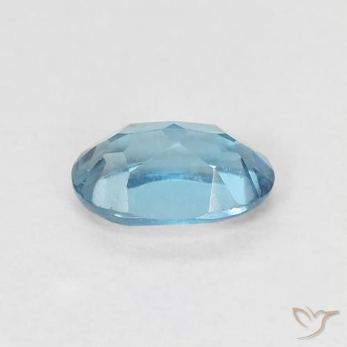 Topazio Blu London naturale da 0.62 ct, Ovale, VVS-VS