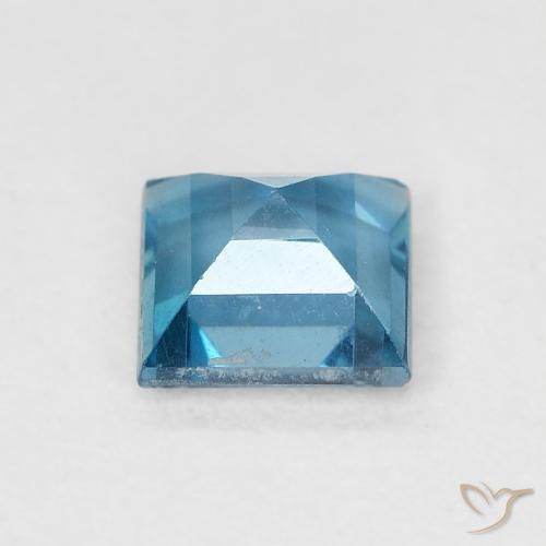 Topazio Blu London naturale da 0.64 ct, Quadrato, VVS