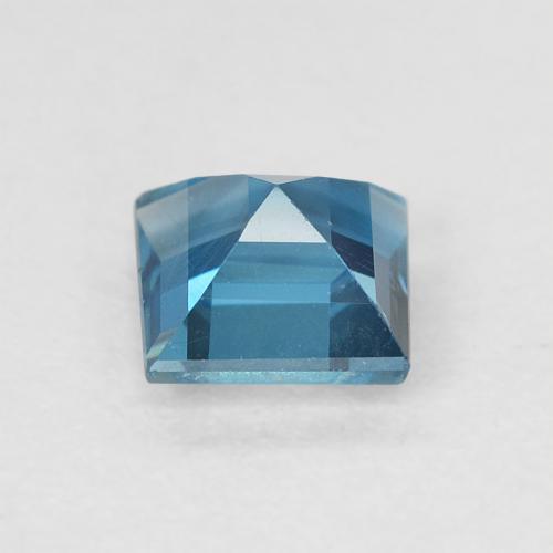 Topazio Blu London naturale da 0.65 ct, Quadrato, VVS