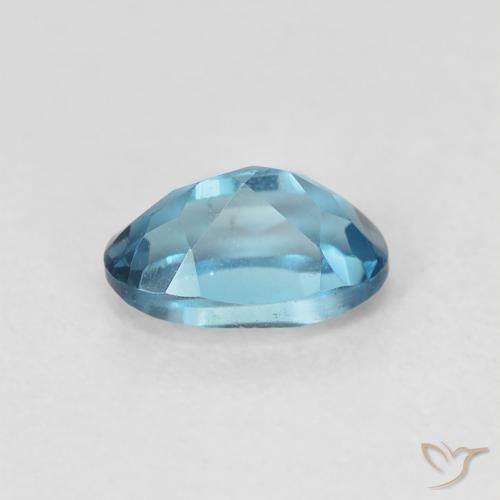 Topazio Blu London naturale da 0.66 ct, Ovale, VVS