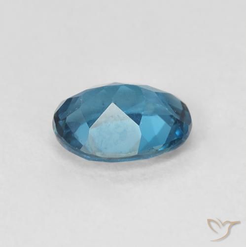 Topazio Blu London naturale da 0.73 ct, Ovale, VVS