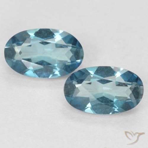 0.59ctw Naturale Blu London Topazio, Ovale, VVS-VS