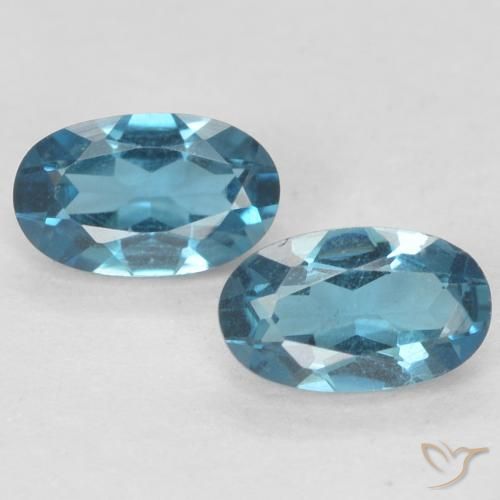 0.59ctw Naturale Blu London Topazio, Ovale, VVS-VS