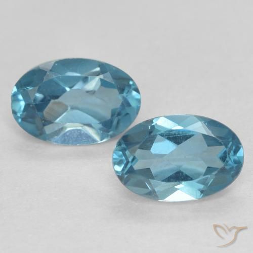 1.11ctw Naturale Blu London Topazio, Ovale, VS