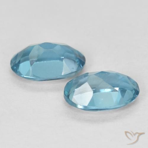 Gemme di Topazio Blu London naturale da 1.11 ct, Ovale, VS