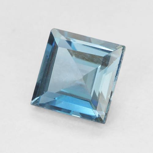 Topazio Blu London naturale da 0.81 ct, Quadrato, VVS-VS