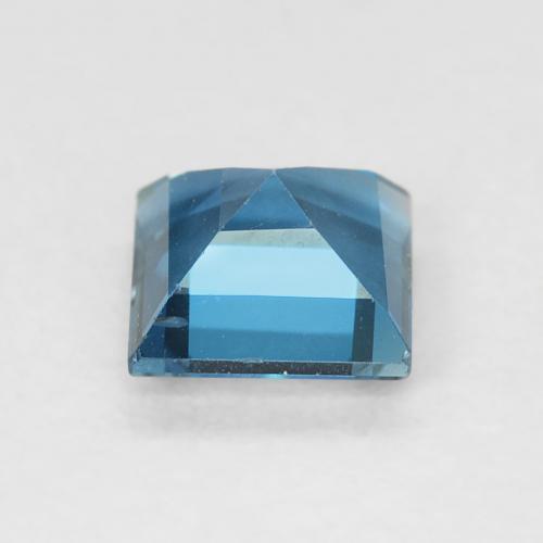 Topazio Blu London naturale da 0.81 ct, Quadrato, VVS-VS