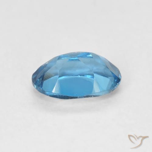 Topazio Blu London naturale da 0.61 ct, Ovale, VVS-VS