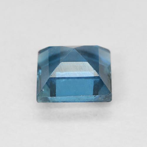 Topazio Blu London naturale da 0.82 ct, Quadrato, VVS-VS