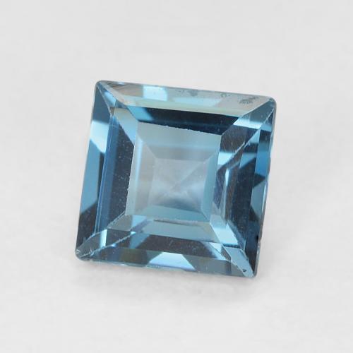 Topazio Blu London naturale da 0.77 ct, Quadrato, VVS-VS