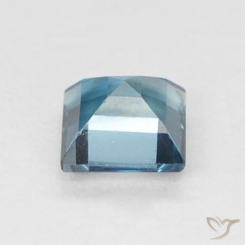Topazio Blu London naturale da 0.80 ct, Quadrato, VVS-VS