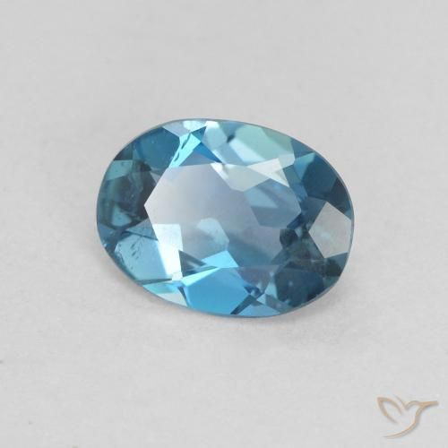 Topazio Blu London naturale da 0.74 ct, Ovale, VVS-VS