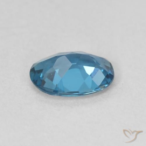 Topazio Blu London naturale da 0.74 ct, Ovale, VVS-VS