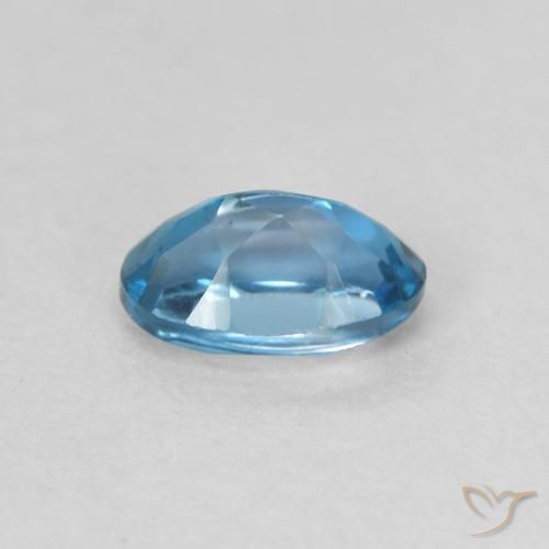Topazio Blu London naturale da 0.60 ct, Ovale, VVS-VS