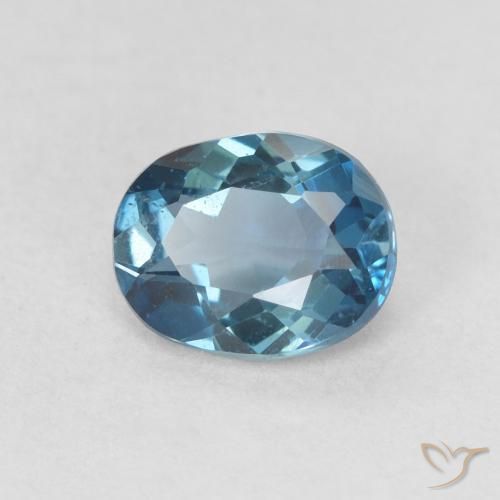 Topazio Blu London naturale da 0.81 ct, Ovale, VS