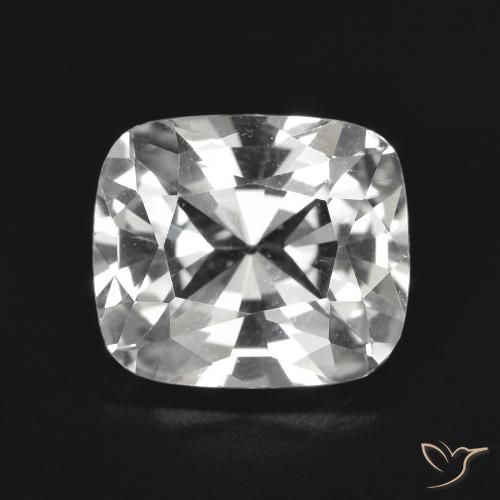 3.81ct Naturale Bianco trasparente Topazio, Cuscino, VVS-VS