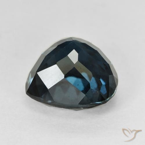 Topazio Blu London naturale da 7.59 ct, Cuore, VVS
