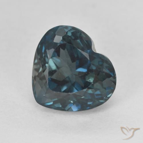 Topazio Blu London naturale da 4.36 ct, Cuore, VVS-VS