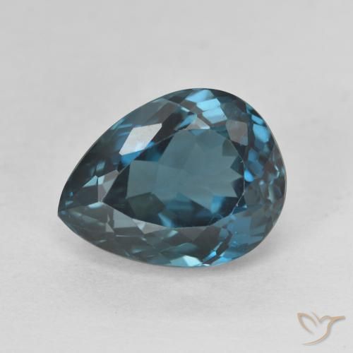 5.89ct Naturale Blu London Topazio, Forma a pera, VVS-VS