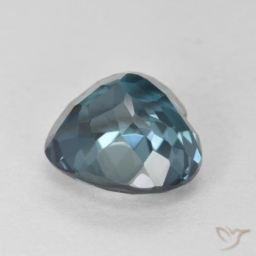 Topazio Blu London naturale da 4.70 ct, Cuore, VVS-VS