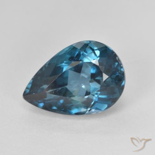 Topazio naturale blu da 4,75 ct, taglio a pera, VVS-VS