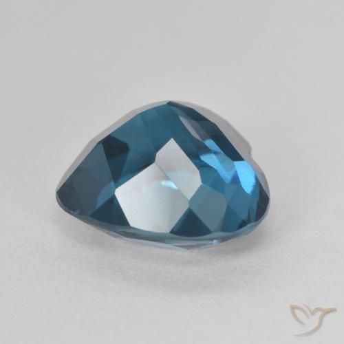 Topazio Blu London naturale da 4.74 ct, Cuore, VVS-VS