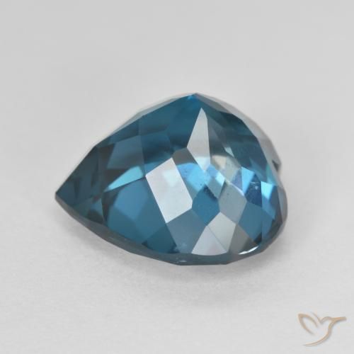 Topazio Blu London naturale da 5.87 ct, Cuore, VS