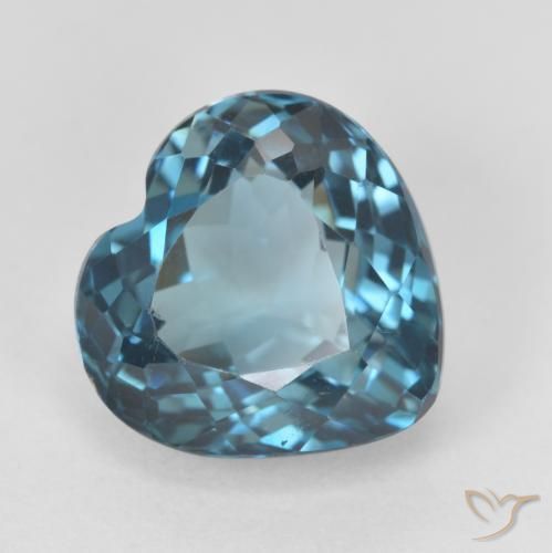 Topazio Blu London naturale da 5.23 ct, Cuore, VS