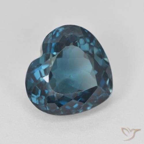 Topazio Blu London naturale da 4.73 ct, Cuore, VVS-VS
