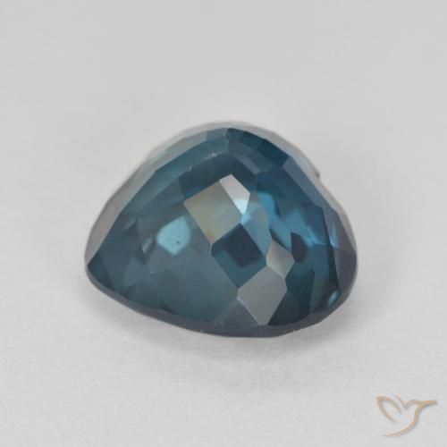 Topazio Blu London naturale da 4.73 ct, Cuore, VVS-VS