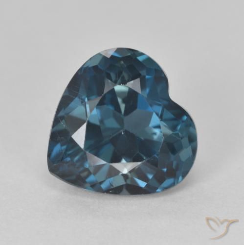 3.77ct Naturale Blu London Topazio, Cuore, VVS-VS