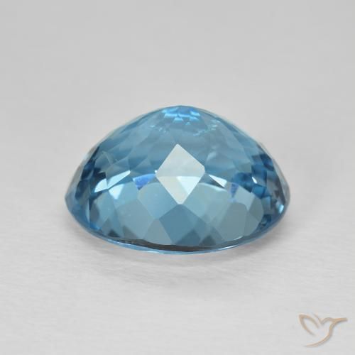 Topazio Blu svizzero naturale da 8.17 ct, Ovale, VVS-VS