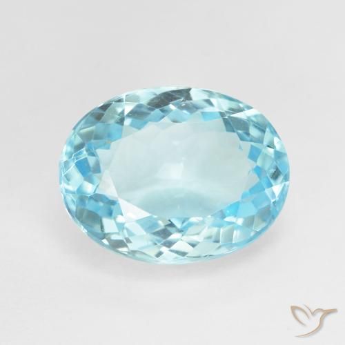 Topazio Blu svizzero naturale da 9.81 ct, Ovale, VVS-VS