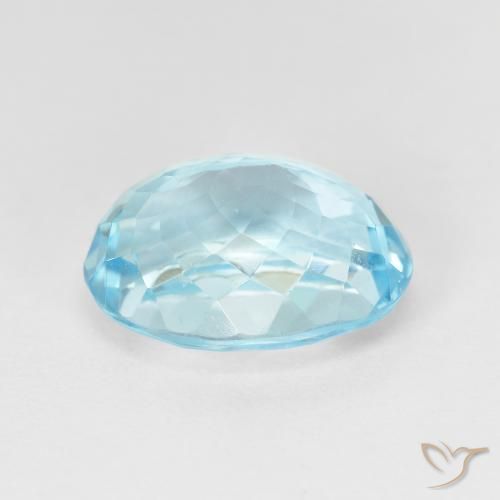 Topazio Blu svizzero naturale da 9.81 ct, Ovale, VVS-VS
