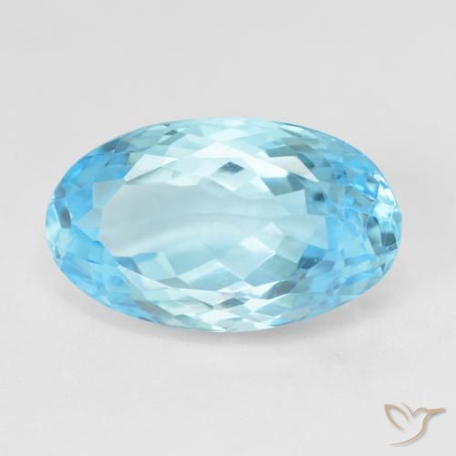 Topazio Blu svizzero naturale da 10.88 ct, Ovale, VVS