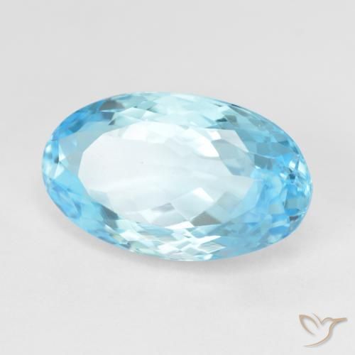 Topazio Blu svizzero naturale da 10.88 ct, Ovale, VVS