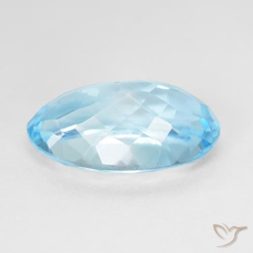 Topazio Blu svizzero naturale da 10.88 ct, Ovale, VVS