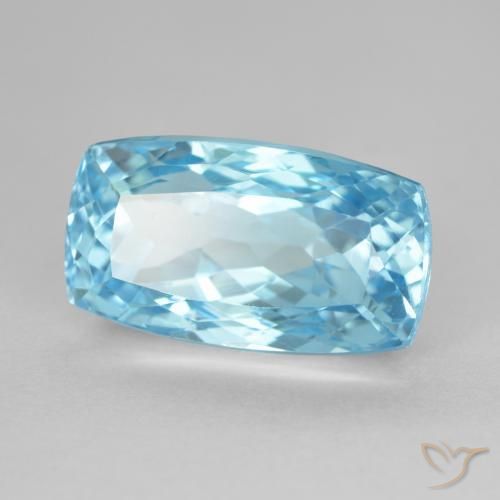 Topazio Blu svizzero naturale da 14.65 ct, Cuscino, VVS