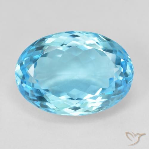 14.91ct Naturale Blu svizzero Topazio, Ovale, VVS
