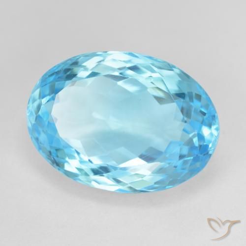 Topazio Blu svizzero naturale da 14.91 ct, Ovale, VVS