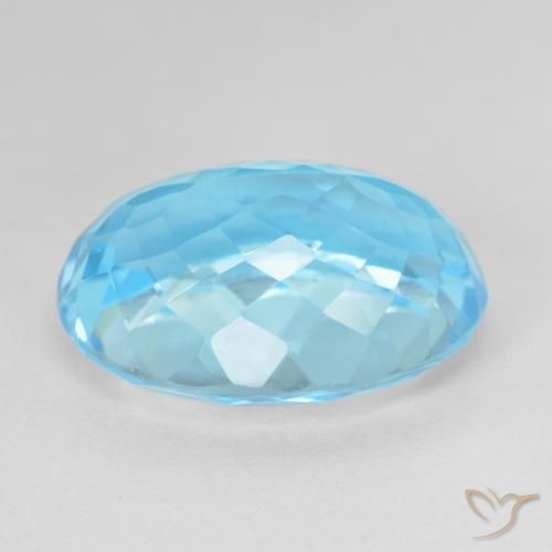 Topazio Blu svizzero naturale da 14.91 ct, Ovale, VVS