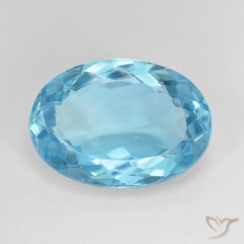 Topazio Blu svizzero naturale da 10.59 ct, Ovale, VVS