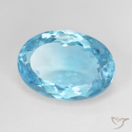 Topazio Blu svizzero naturale da 10.59 ct, Ovale, VVS